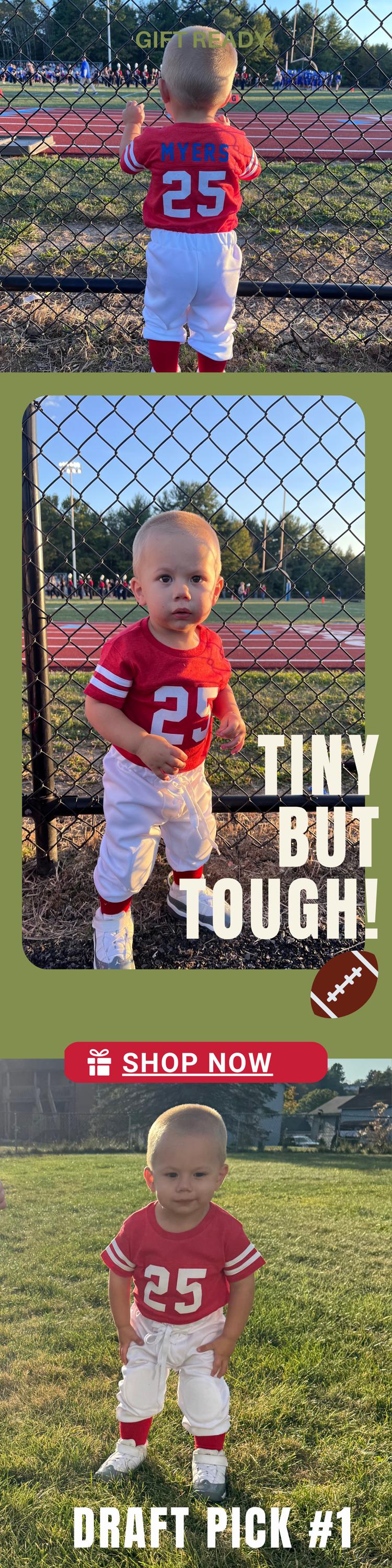 Childs Football Jersey with pants Personalized Toddler Football Jersey football outfit for Halloween costume gift for sports fans
