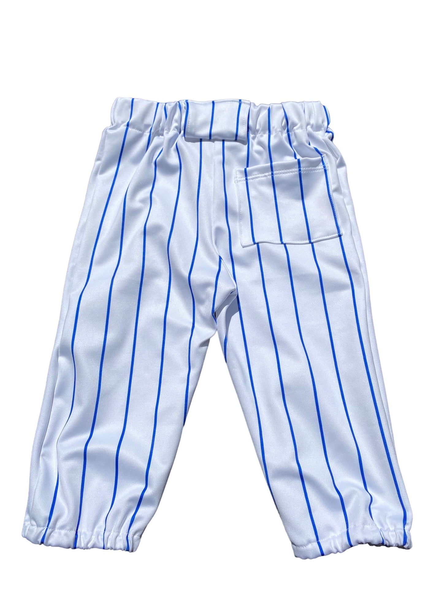 Royal Blue Pinstripe Baseball Outfit - EMBROIDERED Baseball Jersey and pants