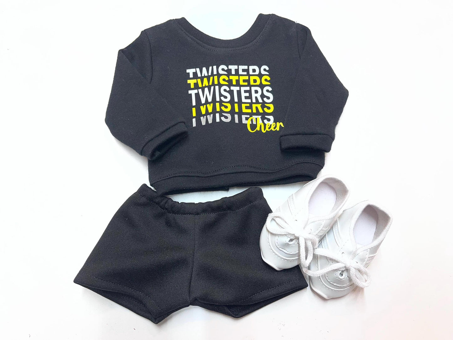 Custom Cheer Crewneck Sweatshirt FITS American Girl doll and other 18 inch dolls Custom Team Gear