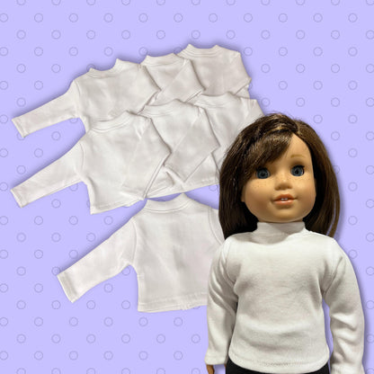 Handmade doll clothes fits 18 inch dolls Mock Neck Doll Shirt FITS American Girl Dolls and Modern Doll clothes Gift for little Girl