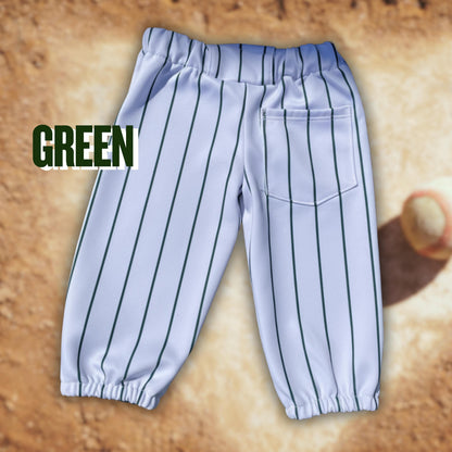 Baby Pinstripe Baseball Pants Newborn Cake Smash Outfit handmade halloween outfit baseball themed