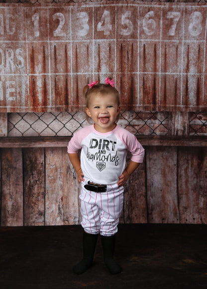Baby Pinstripe Baseball Pants Newborn Cake Smash Outfit handmade halloween outfit baseball themed