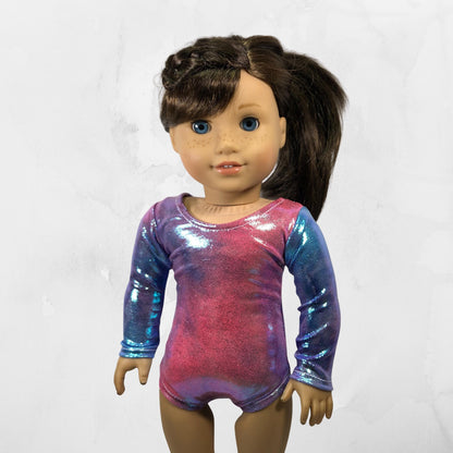 Doll Gymnastics Leotard Gift for little girls Personalized dancewear fits American Girl dolls Dance Outfit  Tumbling Set