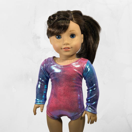Doll Gymnastics Leotard Gift for little girls Personalized dancewear fits American Girl dolls Dance Outfit  Tumbling Set