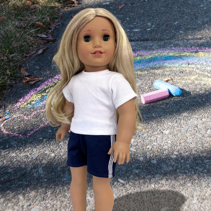Custom Doll T-Shirt fits American Girl Dolls and other 18 inch dolls.