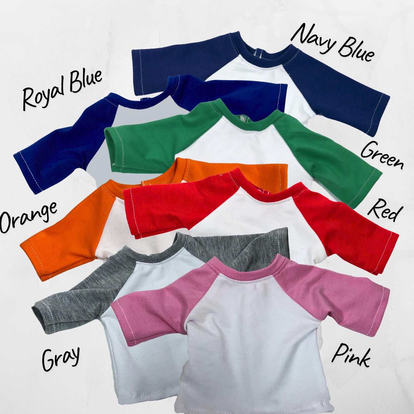Raglan doll t-shirt fits 18 inch doll Birthday gift for little girls FITS American Girl Dolls and most 18 inch dolls DIY project for kids