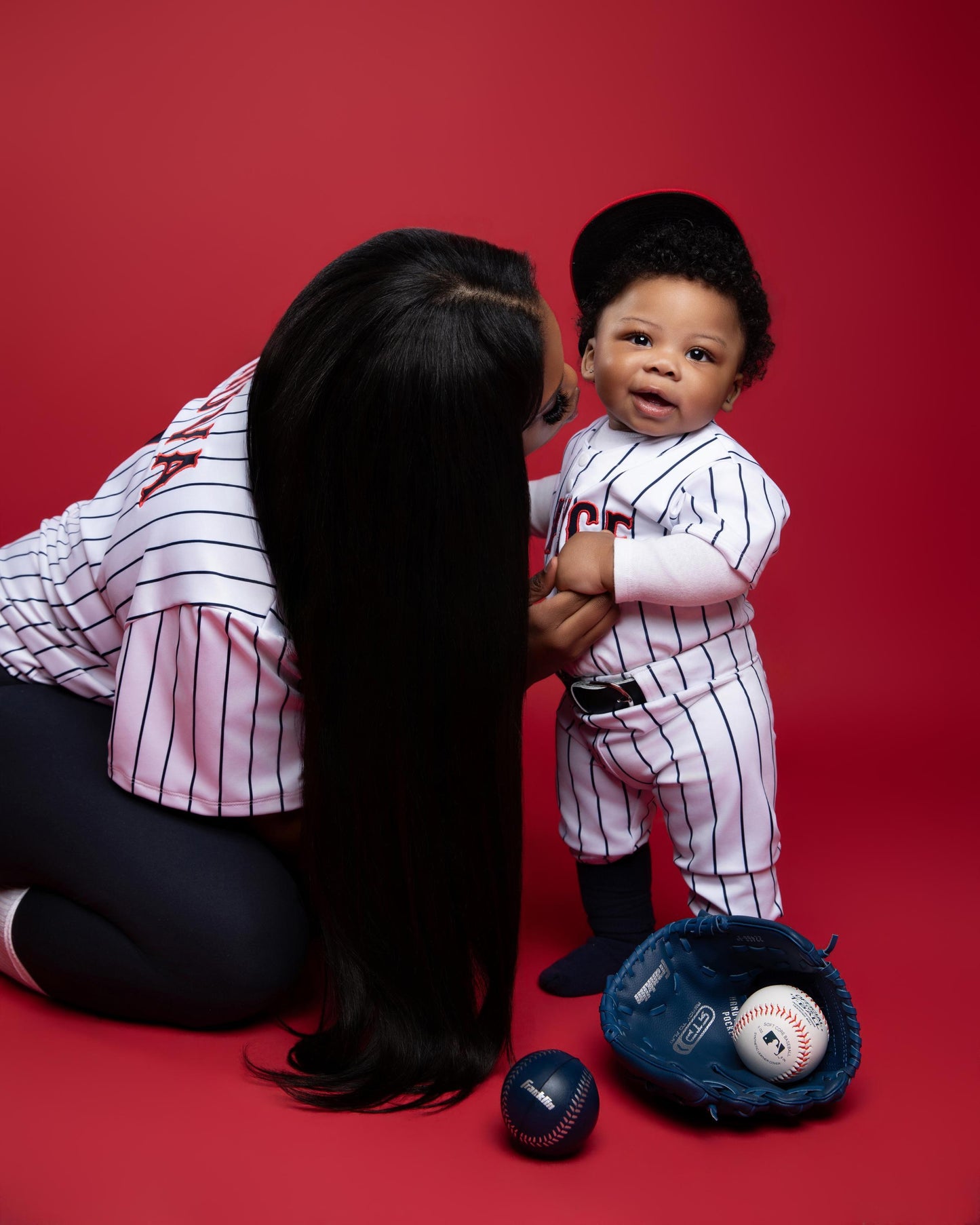 Personalized Family Baseball Jerseys Matching Mom Dad & Baby Outfit for Pregnancy Announcement Baseball Themed Photo Shoot Outfits