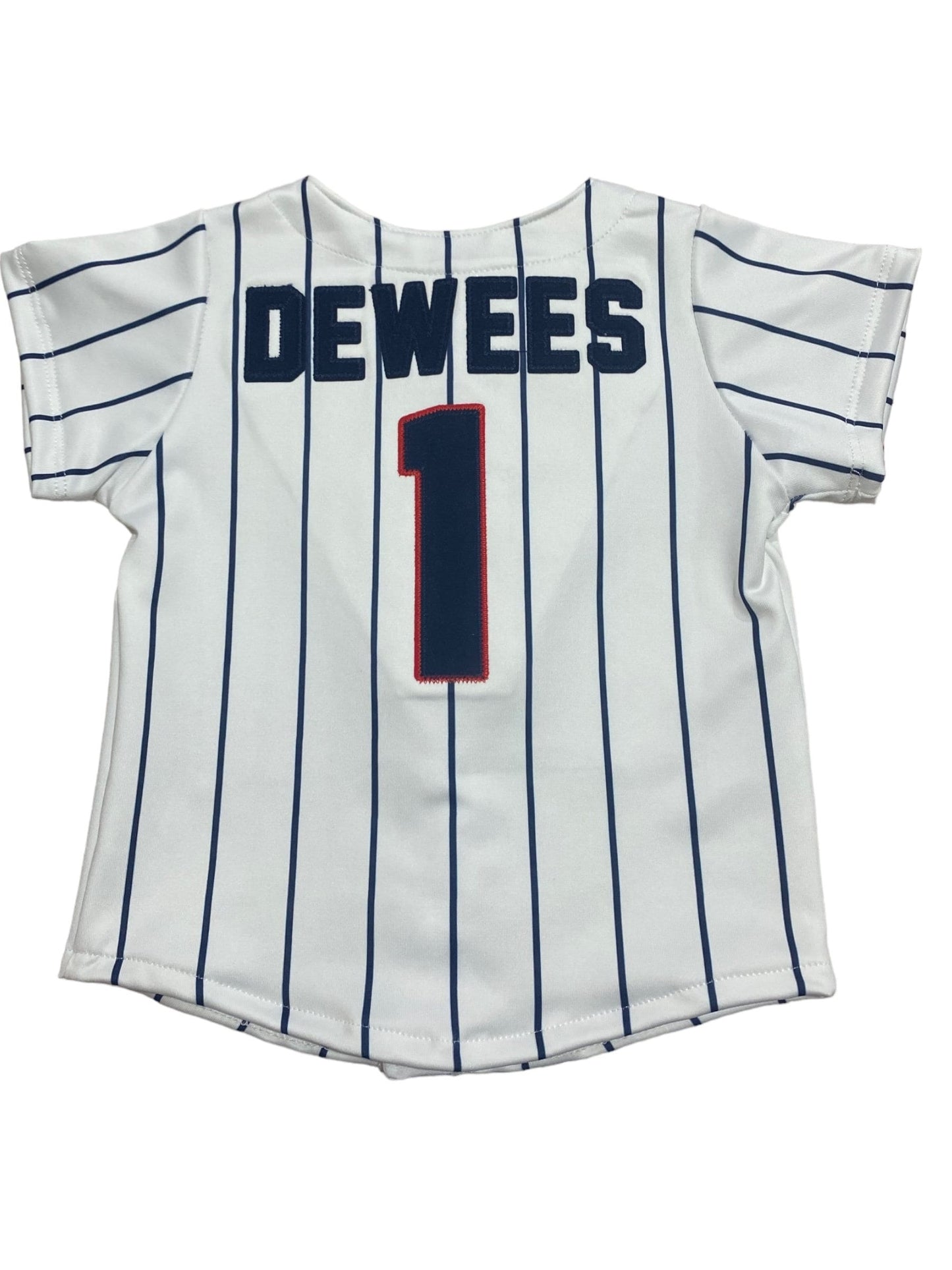 Navy Pinstripe Baseball Outfit -  EMBROIDERED Baseball Jersey and pants