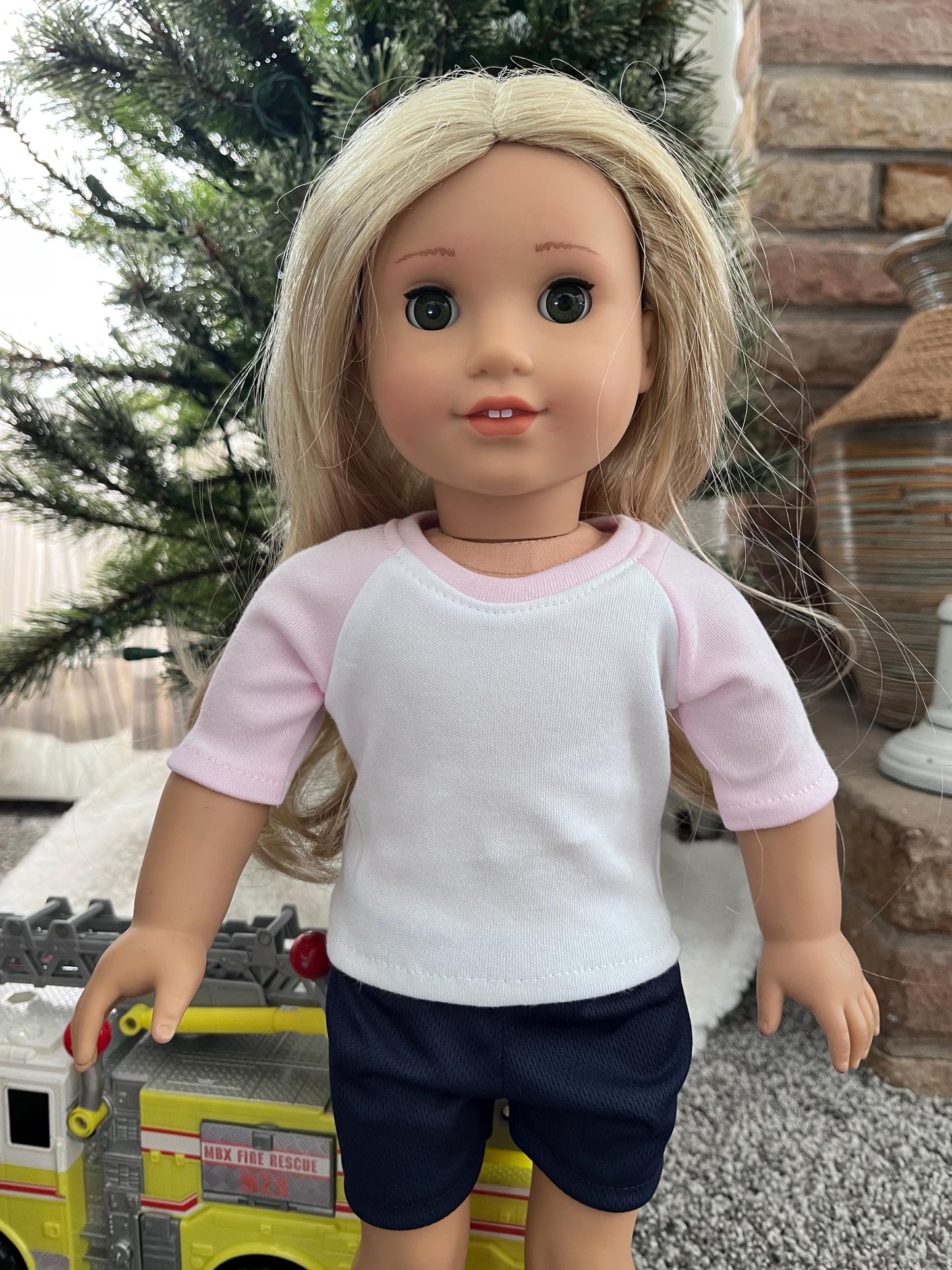 Raglan doll t-shirt fits 18 inch doll Birthday gift for little girls FITS American Girl Dolls and most 18 inch dolls DIY project for kids