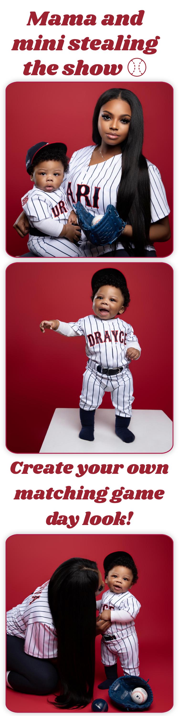 Personalized Family Baseball Jerseys Matching Mom Dad & Baby Outfit for Pregnancy Announcement Baseball Themed Photo Shoot Outfits