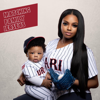Personalized Family Baseball Jerseys Matching Mom Dad & Baby Outfit for Pregnancy Announcement Baseball Themed Photo Shoot Outfits