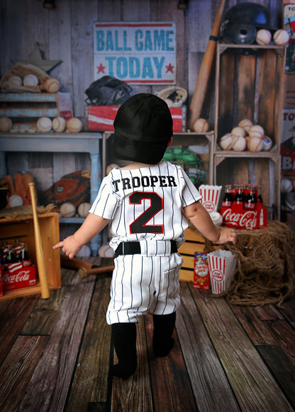 Black Pinstripe Baseball Outfit -  EMBROIDERED Baseball Jersey and pants