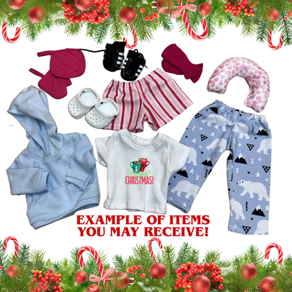 12 Day Doll Advent Calendar for 18 Inch Dolls Christmas Countdown Gift for Girls Fits American Girl Doll Clothes & Accessories Gift
