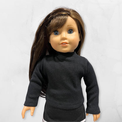 Handmade doll clothes fits 18 inch dolls Mock Neck Doll Shirt FITS American Girl Dolls and Modern Doll clothes Gift for little Girl