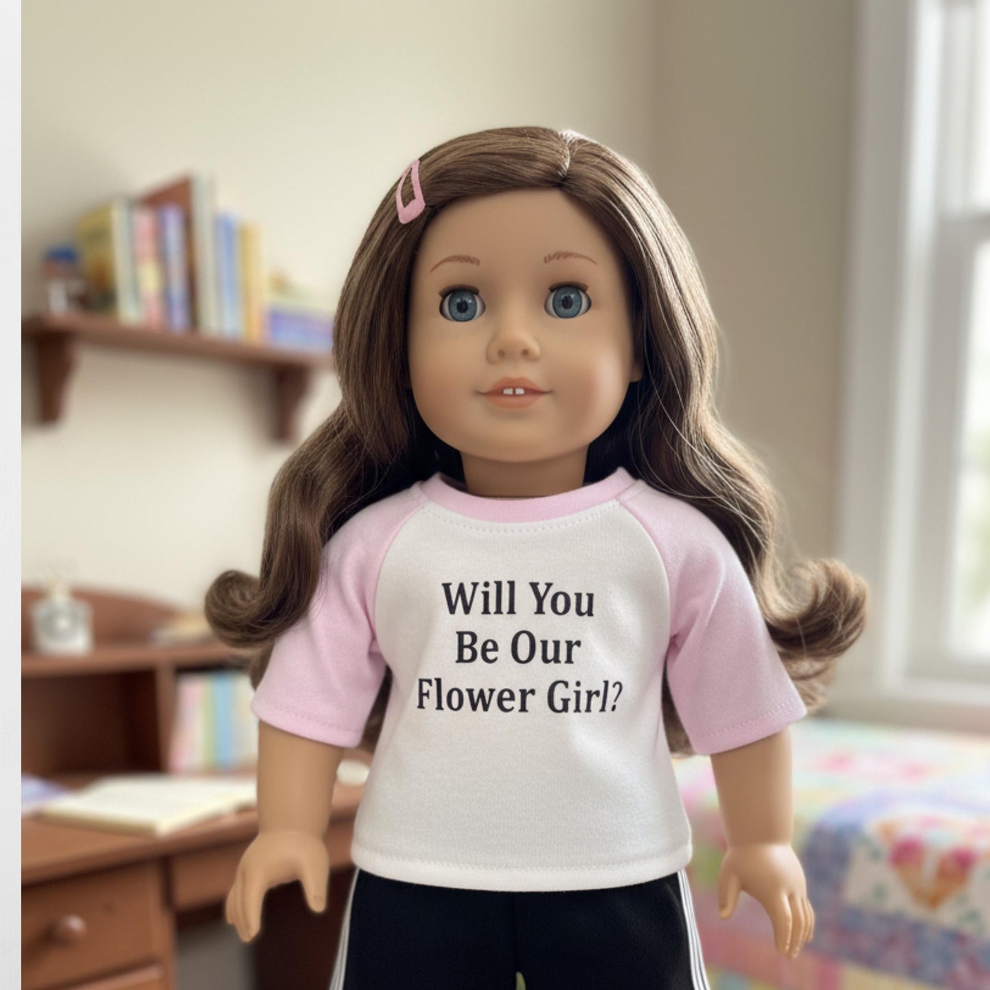 Raglan doll t-shirt fits 18 inch doll Birthday gift for little girls FITS American Girl Dolls and most 18 inch dolls DIY project for kids
