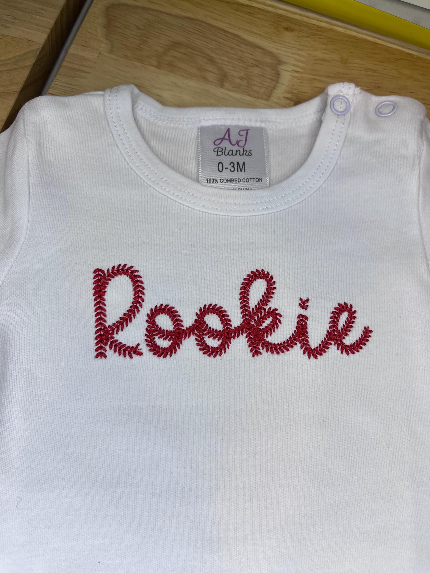 Embroidered Rookie Baseball Onesie with Pinstripe Diaper Cover Baby Baseball Outfit