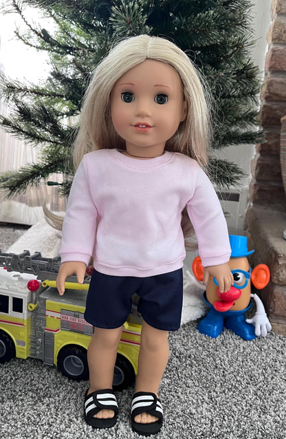 18 inch doll Crewneck FITS American Girl and Bitty Baby Perfect gift for young girls and doll lovers alike