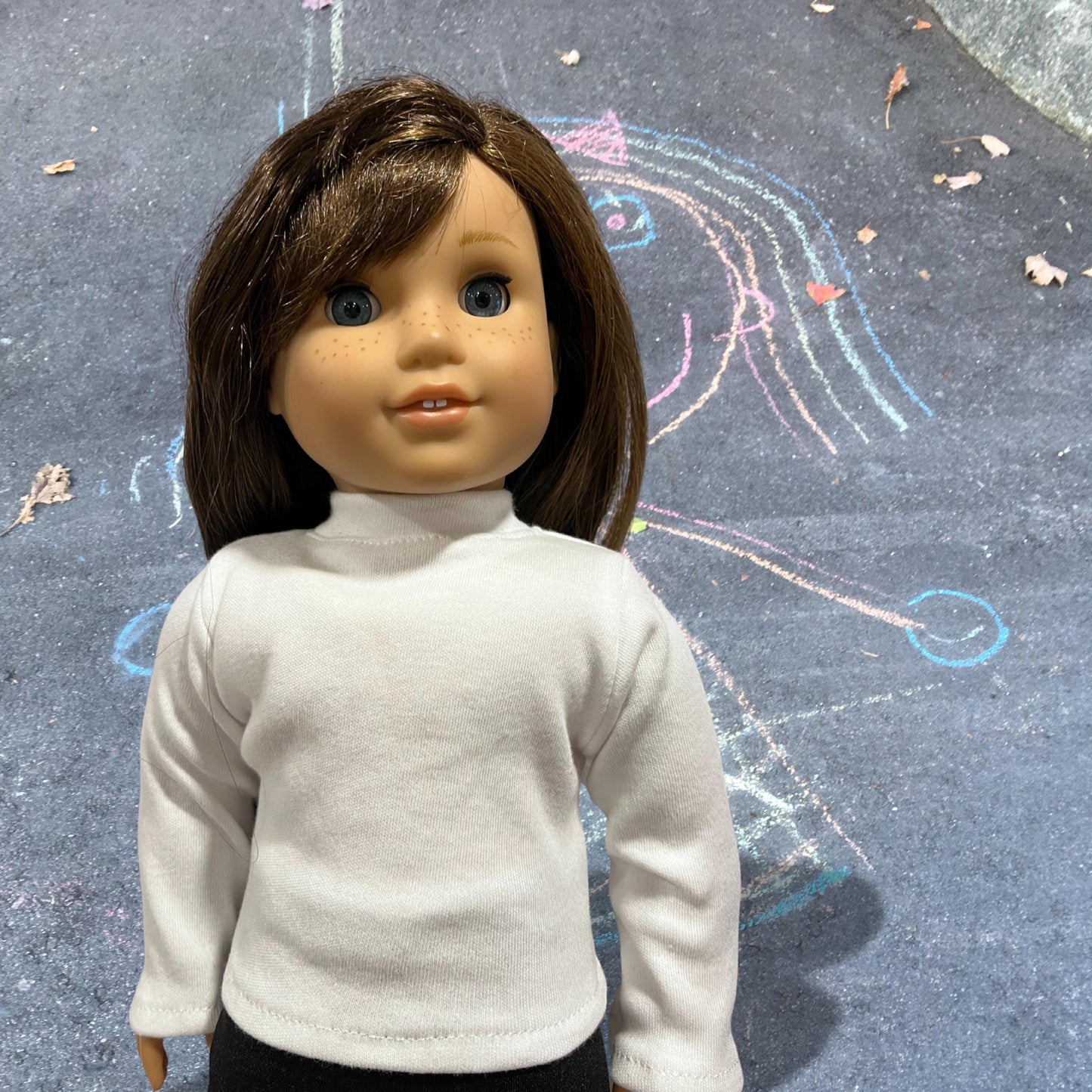 Handmade doll clothes fits 18 inch dolls Mock Neck Doll Shirt FITS American Girl Dolls and Modern Doll clothes Gift for little Girl