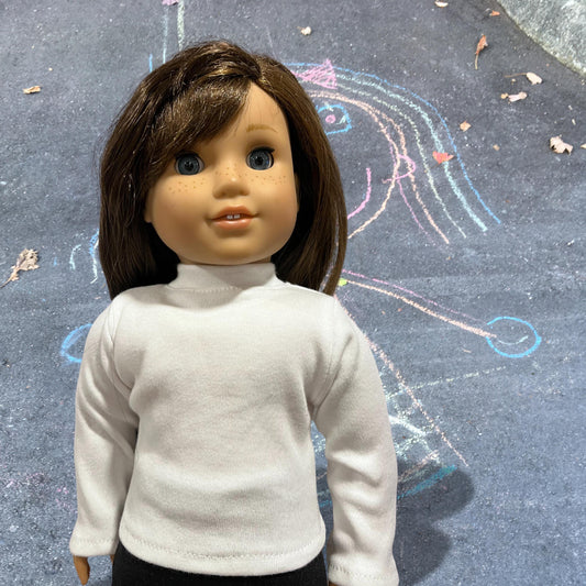 Handmade doll clothes fits 18 inch dolls Mock Neck Doll Shirt FITS American Girl Dolls and Modern Doll clothes Gift for little Girl