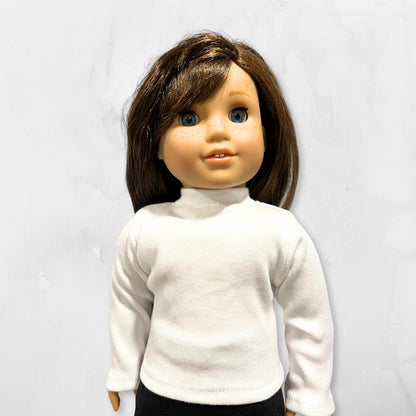 Handmade doll clothes fits 18 inch dolls Mock Neck Doll Shirt FITS American Girl Dolls and Modern Doll clothes Gift for little Girl
