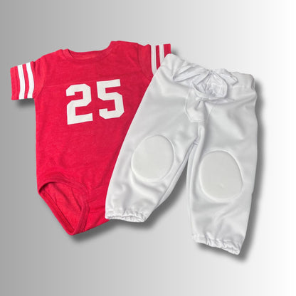Childs Football Jersey with pants Personalized Toddler Football Jersey football outfit for Halloween costume gift for sports fans