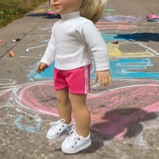 Handmade 18 Inch Doll Gym Shorts fits American Girl Doll Soccer Shorts Fits Boy or Girl Dolls Gender Neutral Gift for Kids