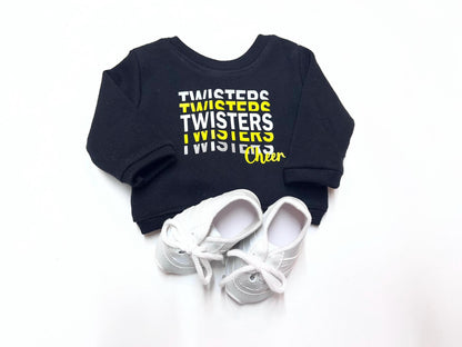 Custom Cheer Crewneck Sweatshirt FITS American Girl doll and other 18 inch dolls Custom Team Gear