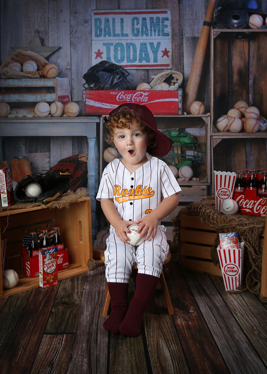 Maroon Pinstripe Baseball Outfit  - EMBROIDERED Baseball Jersey and pants