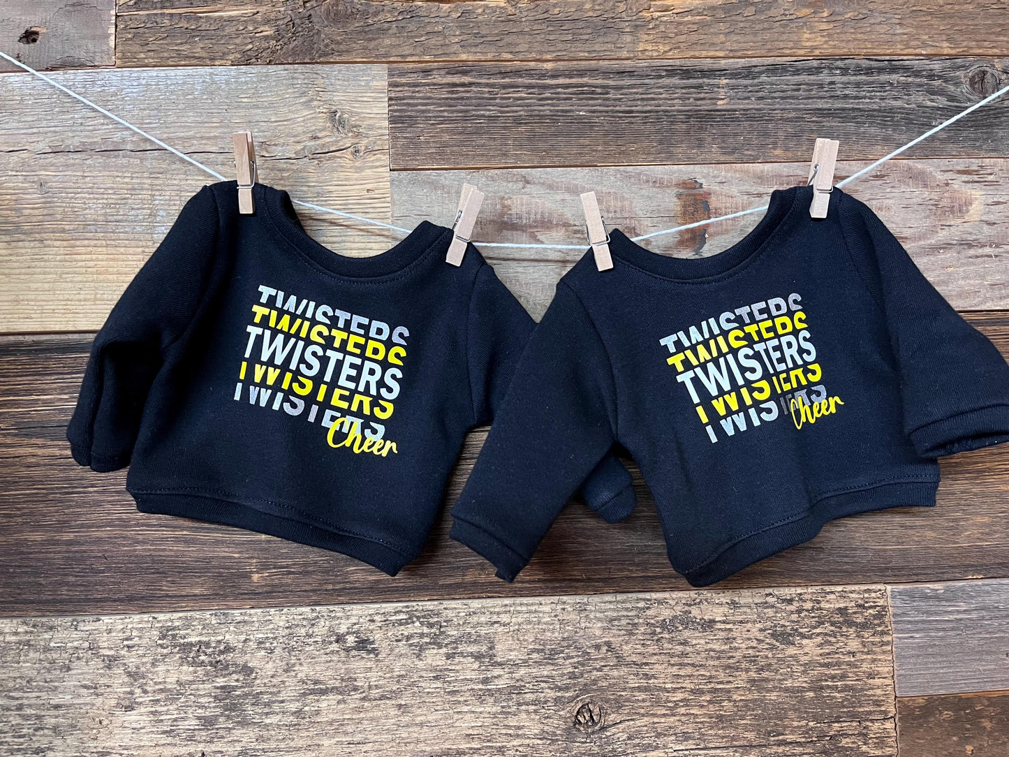 Custom Cheer Crewneck Sweatshirt FITS American Girl doll and other 18 inch dolls Custom Team Gear